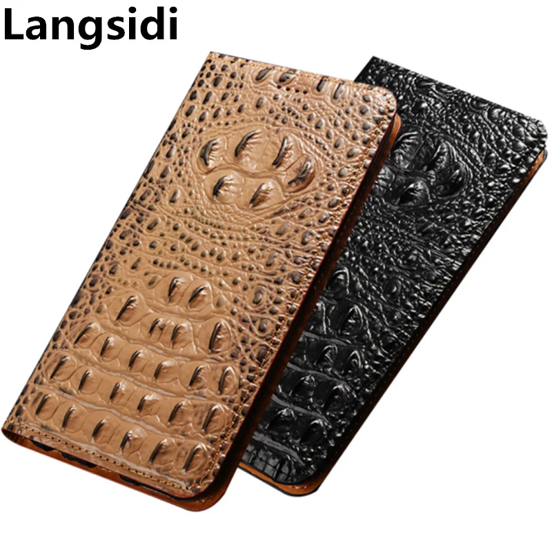 

Business Natural leather flip case card slot holder for OnePlus 7T Pro/OnePlus 7T phone case coque standing flip cover funda