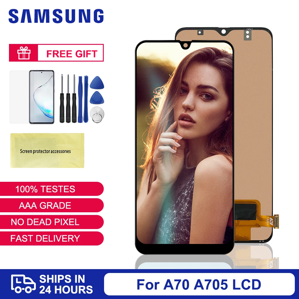 Для Samsung A70 дисплей TFT для Galaxy ЖК сенсорный экран дигитайзер в сборе A705 SM A705F|Экраны
