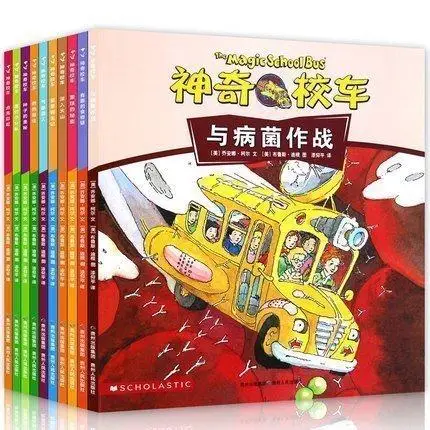 10 Books The Magic School Bus Animation Version Child Kids Education Adventure Science Stories Chinese Picture Book Age 4 up | Канцтовары