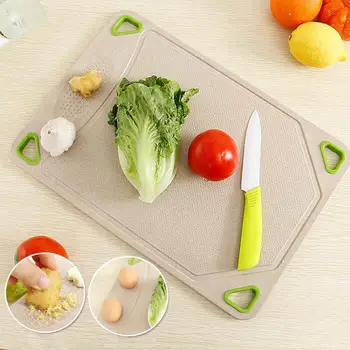 

Double-sided Rice Shell Cutting Board Mildew Kitchen Chopping Board Baby Food Supplement Drain Sink Bamboo Straw Chopping Board