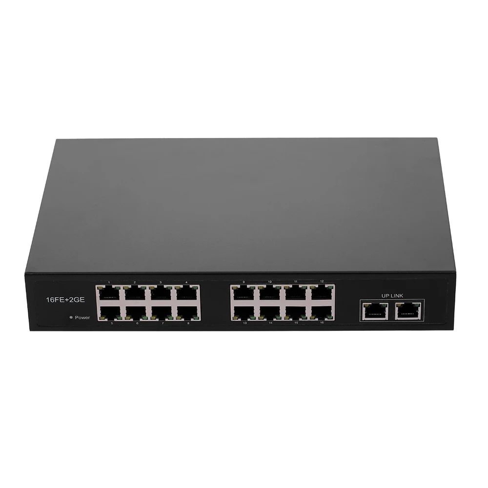 ZWD-16+ 2BZQN 16FE+ 2GE POE коммутатор с 16 POE портами 2 Gigabit Uplink IEEE 802.3af стандартный POE переключатель питания для ip-камеры