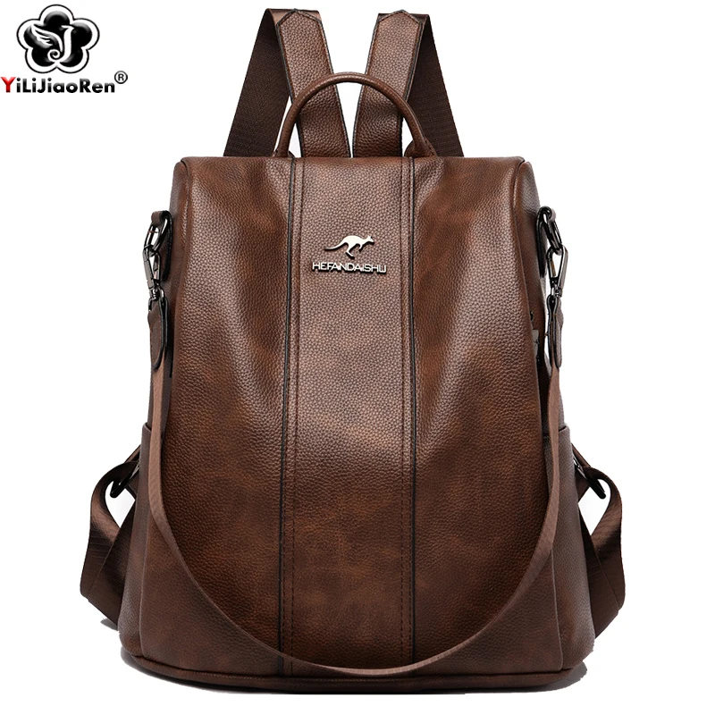Fashion Backpacks for Women Brand Leather Backpack Ladies Shoulder