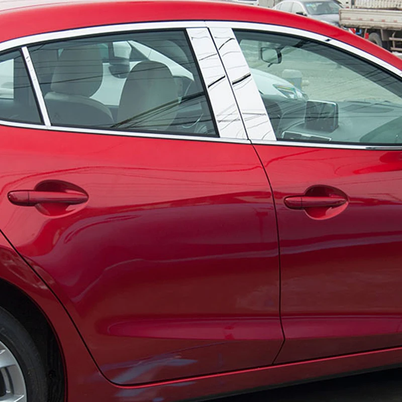 14 шт. для Mazda 3 Axela sedan- нержавеющая сталь двери оконная рама подоконник формовочная отделка автомобиля аксессуары для укладки