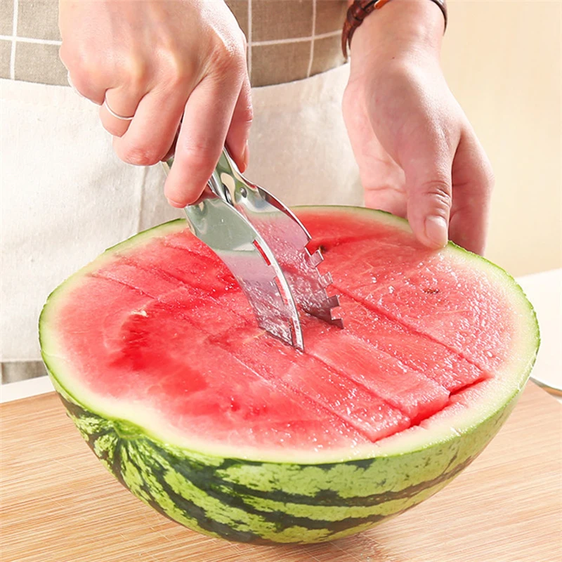 Stainless steel watermelon slicing knife cutting knife corer fruit and vegetable kitchen accessories watermelon spoon kitchen knife fruit slicer fruit knife food slicer