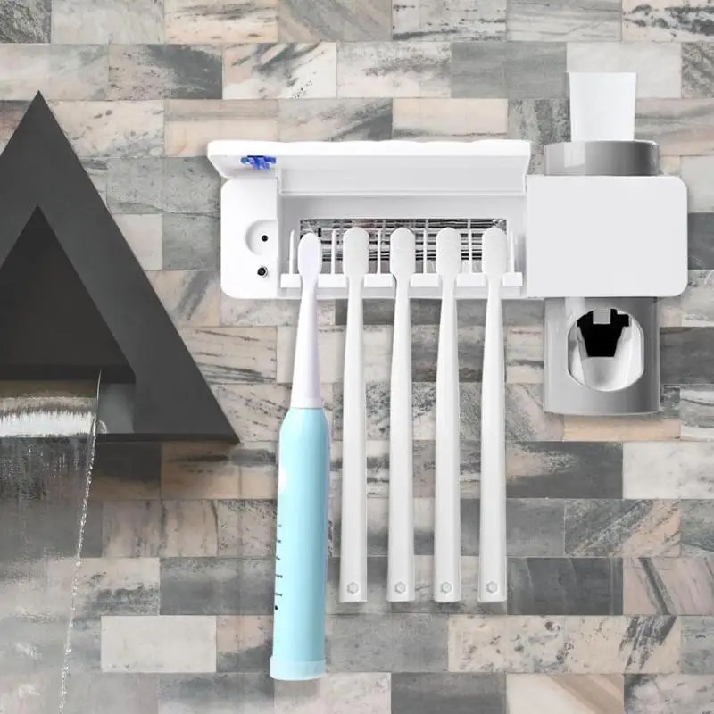 УФ держатель для зубных щеток стерилизатор автоматический диспенсер для зубной пасты для ванной инструменты экологически чистые и легко чистятся