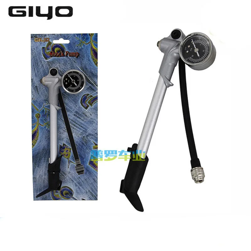 GIYO 300PSI GS02D air inflator bicycle pump psi / bar pressure gauge exhaust shock absorber inflatable accessories | Спорт и