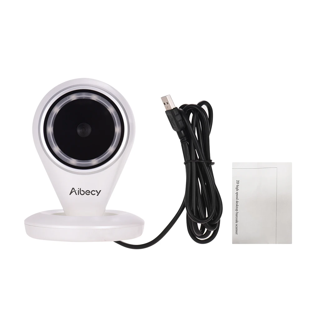 Aibecy Hands-free USB проводной 1D 2D QR сканер баркодера Настольный многонаправленный считыватель штрих-кодов платформа Регулируемая сканирующая головка