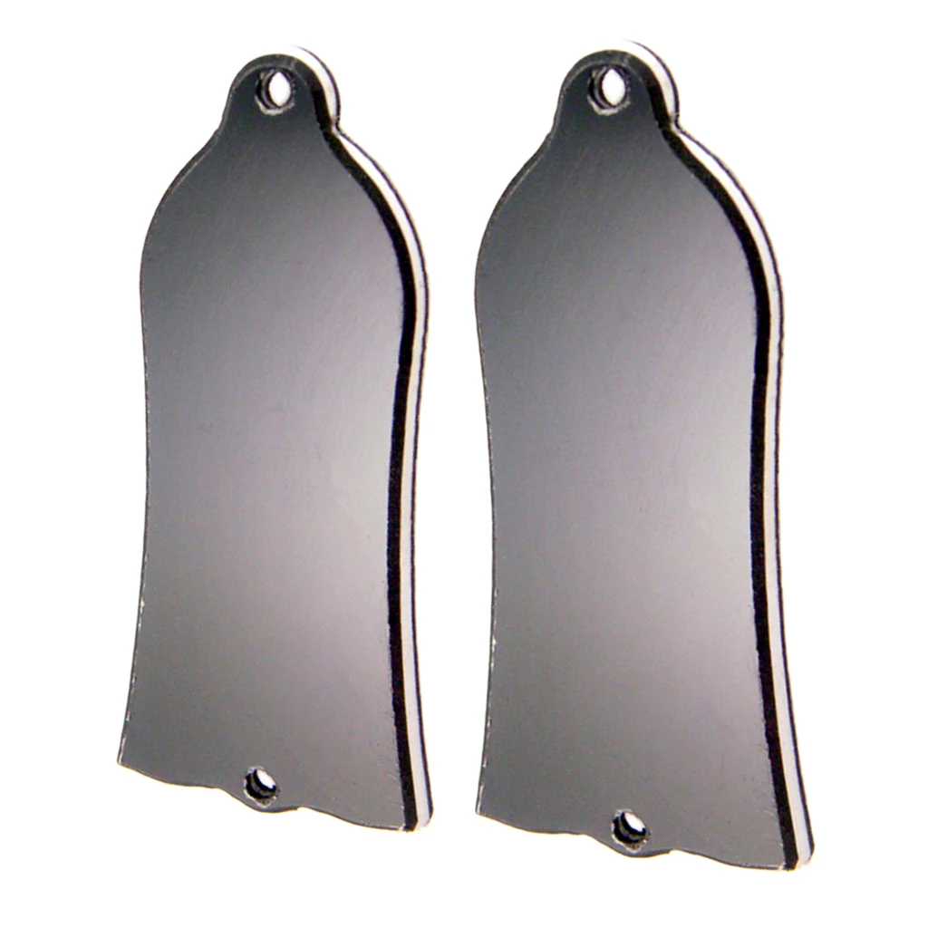 2PCS High Quality  2 Hole Truss Rod Cover Plate For Acoustic Bass Guitar Parts Black