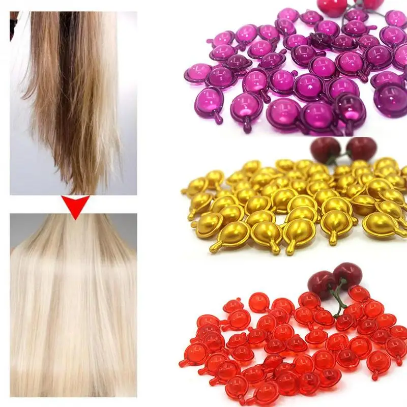 

5pcs Repair Damaged Hair Serum Moroccan Oil Vitamin Capsule Pro Keratin Complex Oil Smooth Silky Hair Mask Anti Hair Loss Care