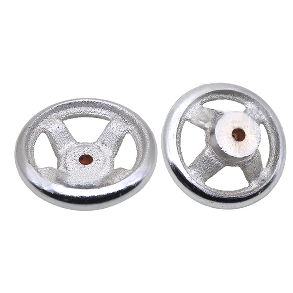 uxcell 9mmx125mm 3 Spoke Round Iron Handwheel Hand Wheel for Milling Machine
