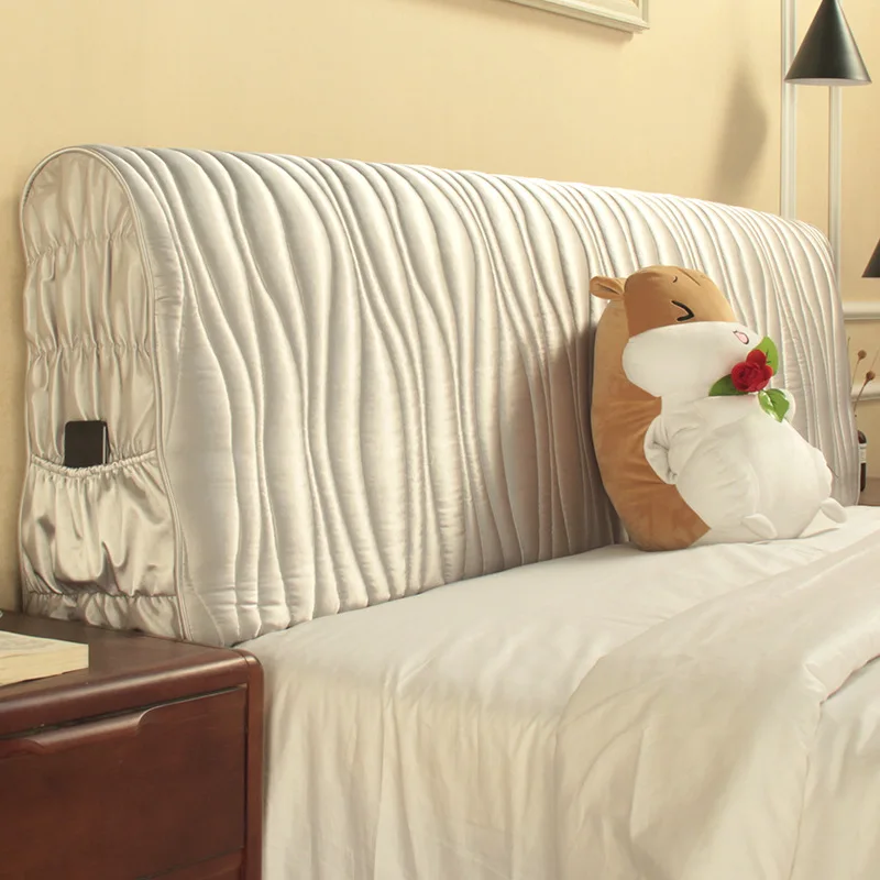 Thicken Luxury bedhead cover Satin Silk bed headboard cover Quilted bed