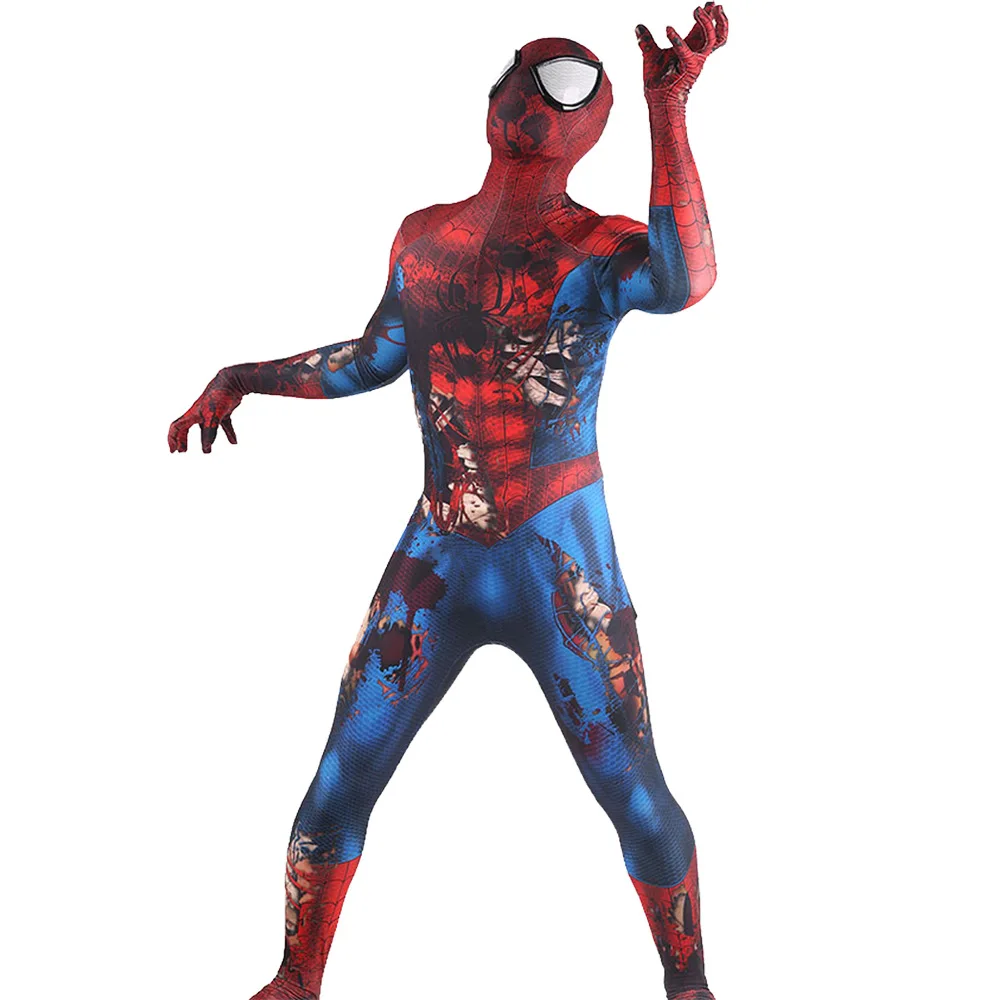 ZUOZHE Disfraz De Spiderman Infantil Fiesta De Halloween Cosplay Juegos Disfraces Traje Fiesta De Superhéroe,Black-（120~130cm） 