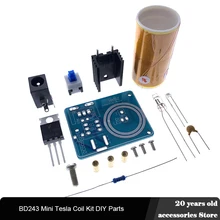

BD243C DIY Mini Tesla Coil Module BD243 Mini Tesla Coil Kit Magic Props DIY Parts Empty Lights Technology Diy Electronics
