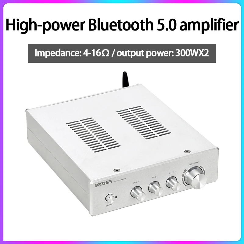 Настольный домашний усилитель высокой мощности KYYSLB TPA3255-A 300WX2 4-16 Ом Bluetooth 5 0