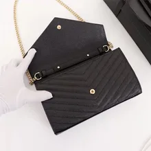 Натуральная кожа, Роскошная сумочка, кошелек, классический дизайн, Женская Икра, сумка через плечо, женский клатч, Курьерская сумка, конверт, сумки