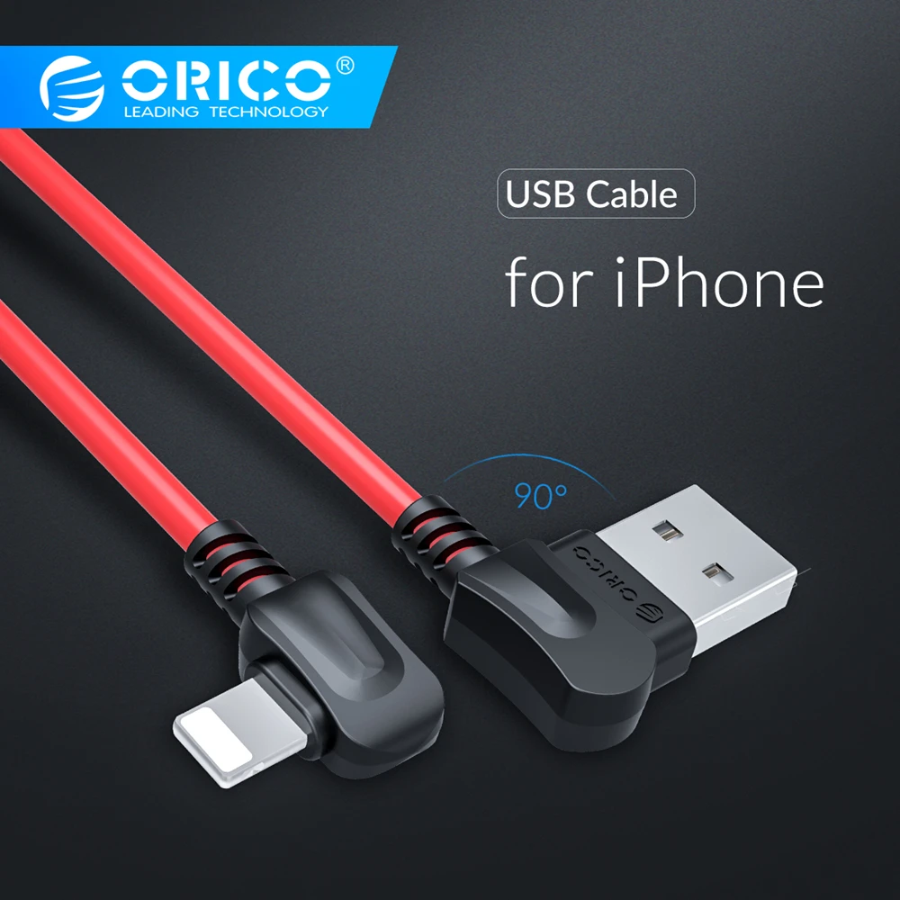 ORICO 90 Grad Rechts Winkel Biegen für Apple Beleuchtung zu USB Ladekabel Für iPhone X XS Max 7 8 p