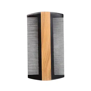 

1pc Fashion Anti Static Natural Sandalwood Comb Wooden Pocket Comb with Fine Teeth For Hair Dandruff Double-Edged Strainer Comb