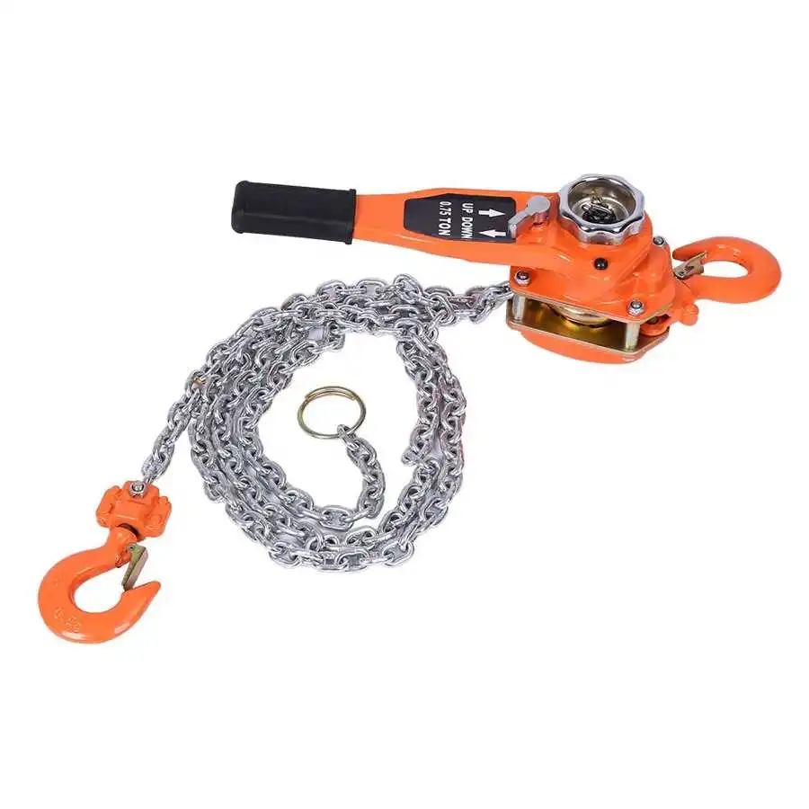 0.75t Manual Block Lift Cranes Chain Block Hoist Ratchet Hoist Ratchet Lever Pulley Lifting 3meters Lifting Tools