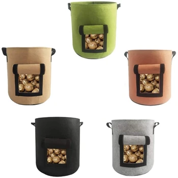 

Botique-Potato Grow Bags 4 Gallon Potato Gg Bags Vegetable Planter Bags with Flap and Strap Handles for Potato Carrot Onion