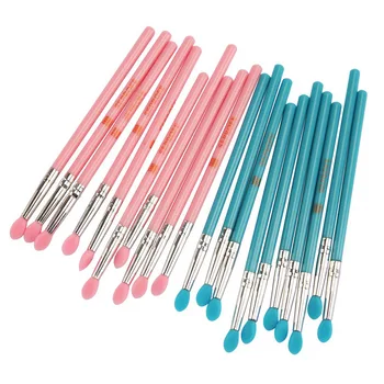 

2019 3 Pcs Makeup Brushes Set Soft Silicone Head Plastic Handle Eye Shadow Lip Applicator Brush Tools