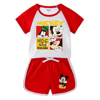 

Mickey Baby Boy Girls Clothing Set Children Clothes Toddler Boy Shirts Cotton Newborn Bebe Clothing New Fashion Kids Clothing