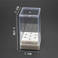 MAOHANG 7Holes Nail Art Drill Grinding Head Bit Holder Display Storage Box Container Stand Rack Manicure 2