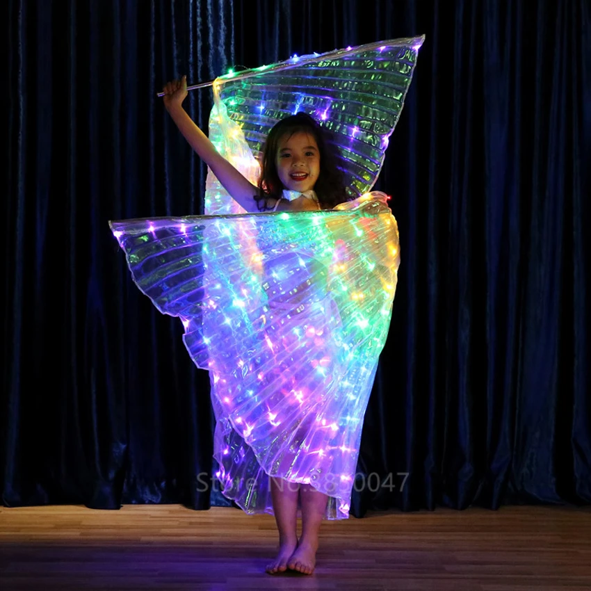 Костюм для танцев на Хэллоуин флуоресцентная бабочка LED крылья одежда танца