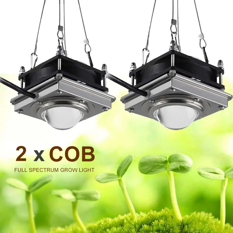  2pcs COB Led Grow Light 150W Phyto Lamp Full Spectrum Indoor LED Lamp For Plants Grow Box Tent For  - 4000095772354