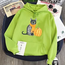 

Cartoon Pictures Cat Crewneck Sweatshirt Fall 2021 Women Pink Anime Hoodie Winter Tops for Women 2020 Fall Winter