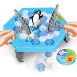 Маленький мини-игрушки пингвин ледоходе Настольный разборка играть Beat спасти пингвина для детей и родителей интерактивные