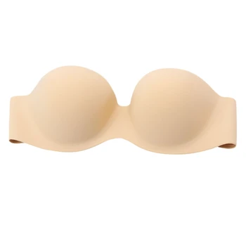 

One-piece Invisible Bra Wedding Bra Female Half Cup Bra Underwear Strapless 85WB