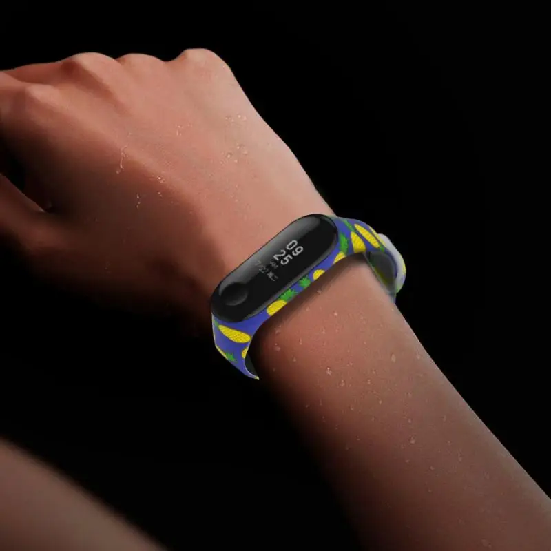 Для Xiaomi Mi Band 3 умный Браслет сменный силиконовый браслет на запястье стиль печати аксессуары для смарт-браслета