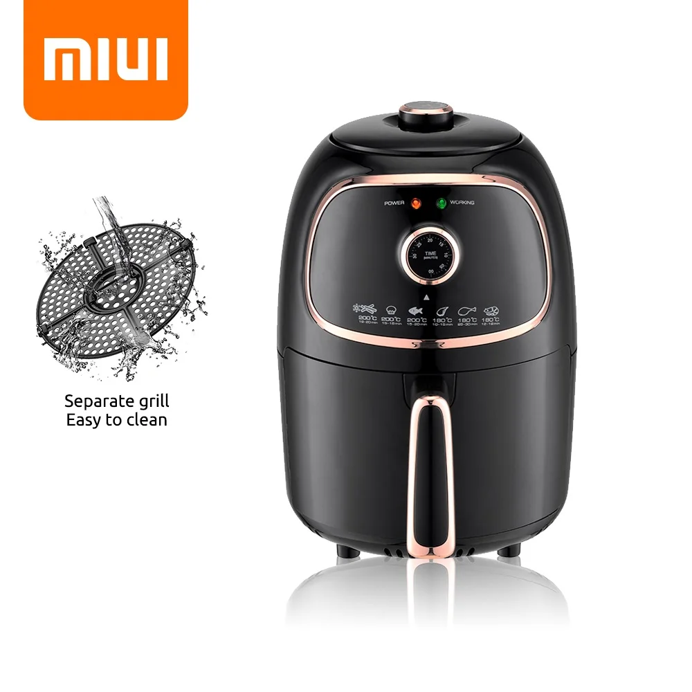 US $1.599.84 MIUI 2L Mini Air Fryer MICYCLONE 360 Baking Mechanical Oven Powersaving amp Precise Design Easy Clean Electric Deep Fryer