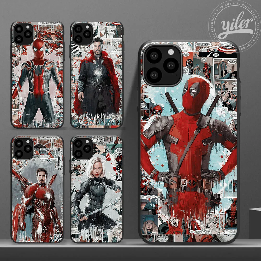 Marvel Movies Мстители Железный человек паук чехол для телефона для iphone 11 Pro Max 6 6s 7 7 Plus 8 8 plus XS Max XR 5 5S SE чехол s