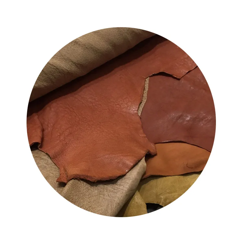 Leather fabric leather material handmade leather Real sheep skin DIY whole piece