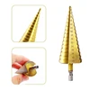 3 pcs HSS Straight Groove Step Drill Bit Sets with 1 pcs Automatic Center Punch for DIY Woodworking, Metal, Plastic Hole Cutter ► Photo 3/6