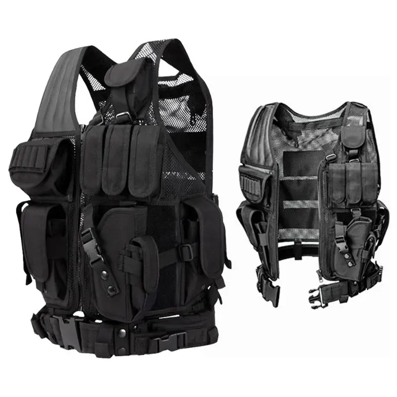 Military Gear Airsoft Tactical Vest Muti-pockets Combat Armor Vest Hiking Outdoor Wargame Training Hunting Paintball Equipment