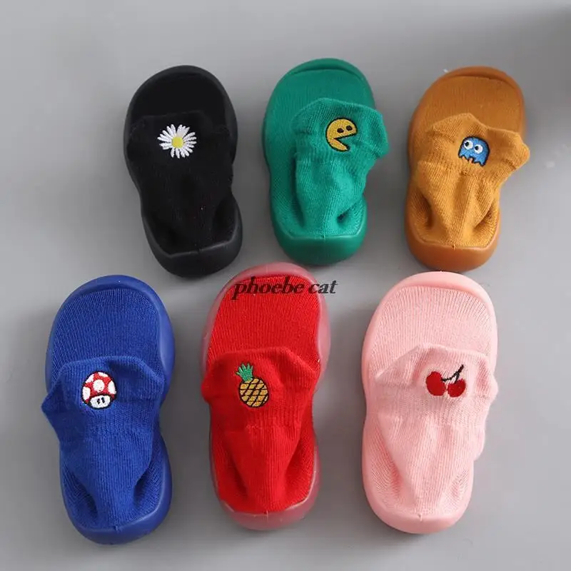 Baby Boys Girls Toddlers Non-Skid Indoor Kids Floor Slipper Solid Casual Children Breathable Cotton Knitted Shoes Ideal Gift baby shoes