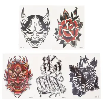 

5 pcs Tattoo Stickers Temporary Cartoon Body Sticker Makeup Props for Carnival