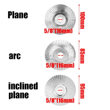 

3Pcs/Set Woodworking Angle Grinder Disc Tool Grinding Wheel Tungsten Carbide Wood Sanding Carving Shaping Disc Silver