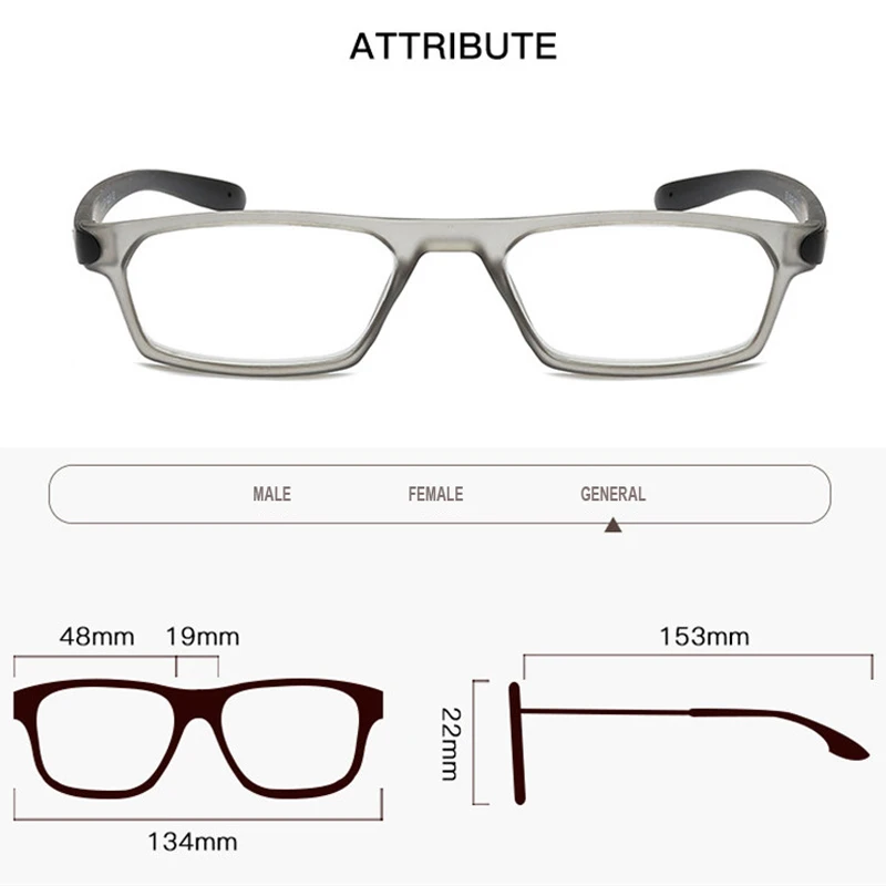 Reading Glasses For Men/Women Rectangular Mix Color Frame Rectangular Presbyopic Spring Hings With Diopter +1 +1.5 +2 +2.5 +3 5