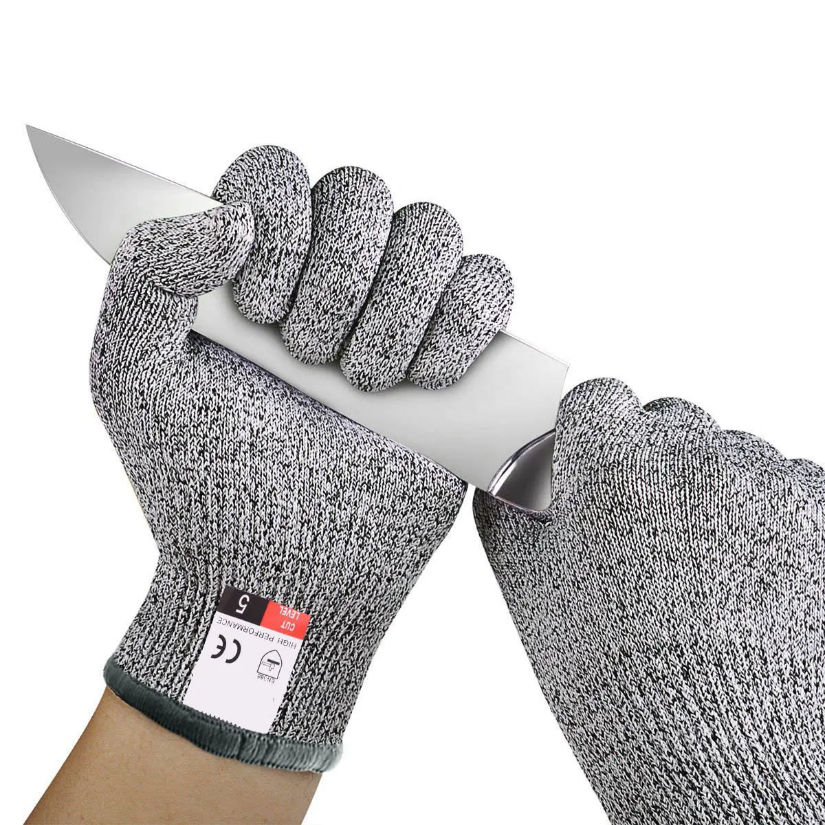 Guantes para pesca al aire libre, anticortes, corte de cuchillo, protección resistente, pantalla táctil, antideslizantes, de malla de alambre de acero ultrafino