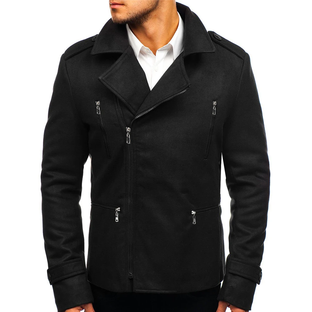 

2020 new arrival zipper trench coat men long good quality long slevve trench jackets for men