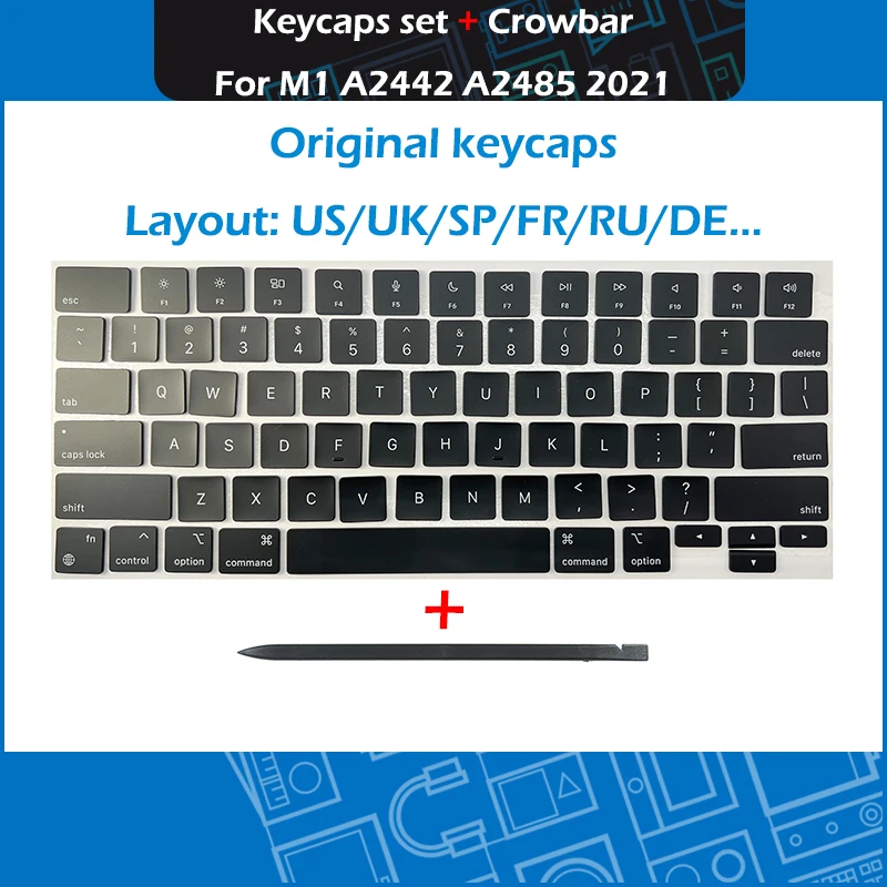 Original Laptop A2442 A2485 Keycaps Keys Key Cap set Azerty For Macbook