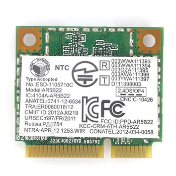

Wireless Network Card AR5B22 Laptop Network Cards Mini PCI-E Combo Wireless Card 4.0 Bluetooth 802.11b/g/n For Windows 7/8/10