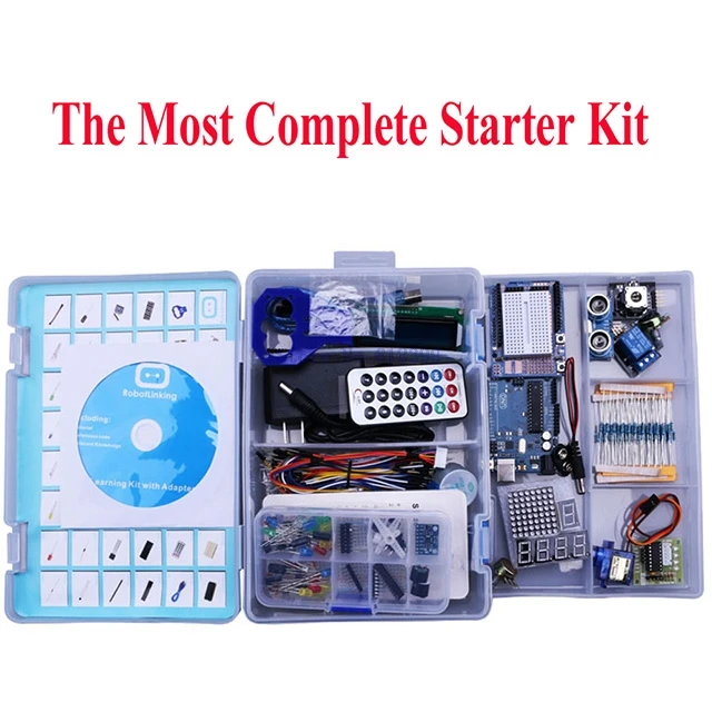 

A2-- Elego UNO Project The Most Complete Starter Kit for Arduino UNO R3 Mega2560 Nano with Tutorial / Power Supply / Stepper Mot