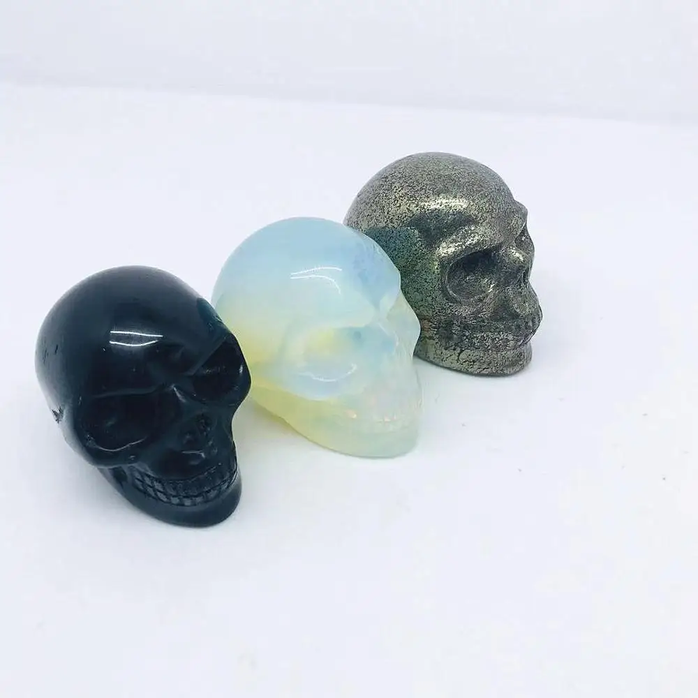 

Naturales fluorita crбneos de cristal Halloween decoraciуn del hogar Decoraciуn de estudio Spiritual chakras are hand-carved