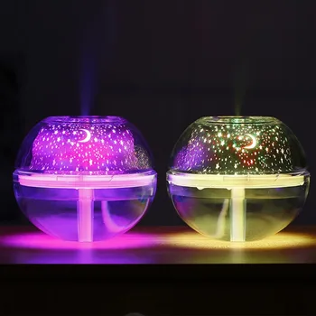 

USB Crystal night lamp projector 500ml air humidifier Desktop Aroma diffuser ultrasonic mist maker LED night light for home