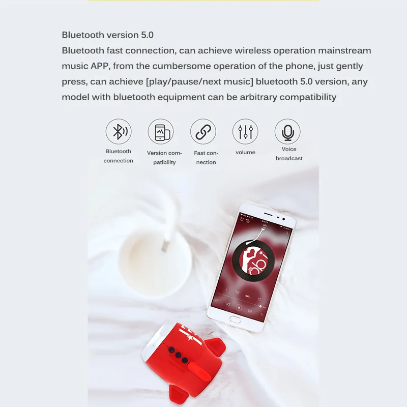 Портативный Мини Bluetooth динамик самолет аудио цифровой смарт-динамик открытый сабвуфер колонка с глубоким басом динамик s сабвуфер
