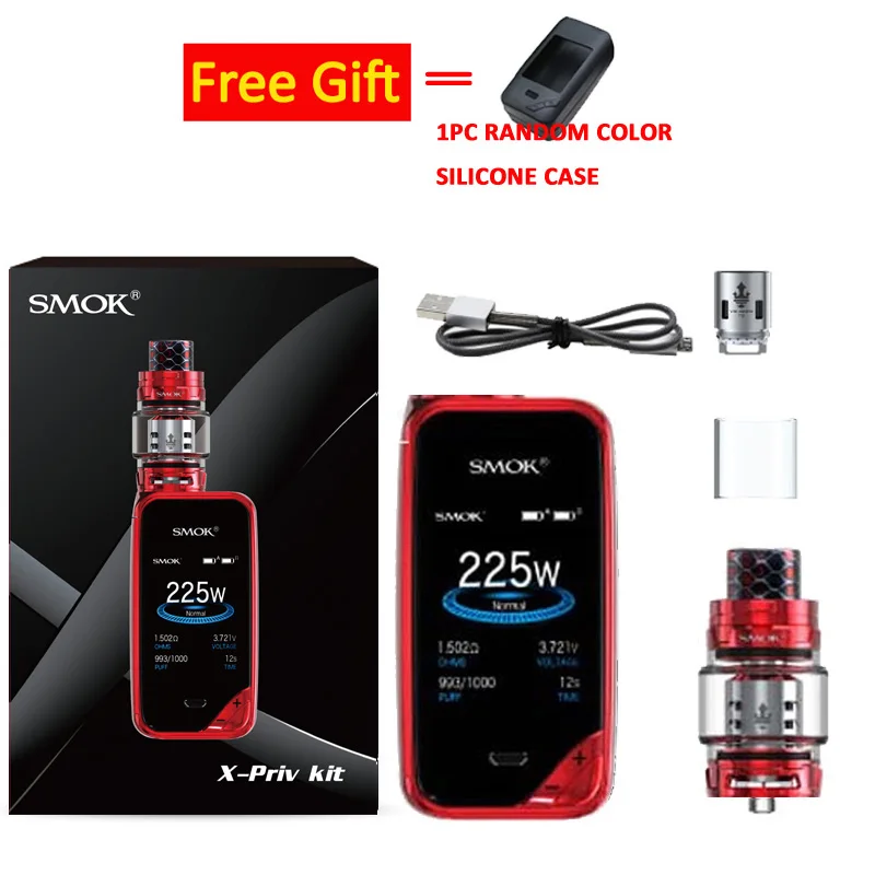 SMOK X-priv комплект с 8 мл TFV12 Prince Tank Vaporizer 225 Вт X priv Mod электронная сигарета SMOK VAPE Kit VS G-priv 2 - Цвет: Prism Red